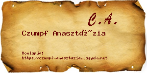 Czumpf Anasztázia névjegykártya